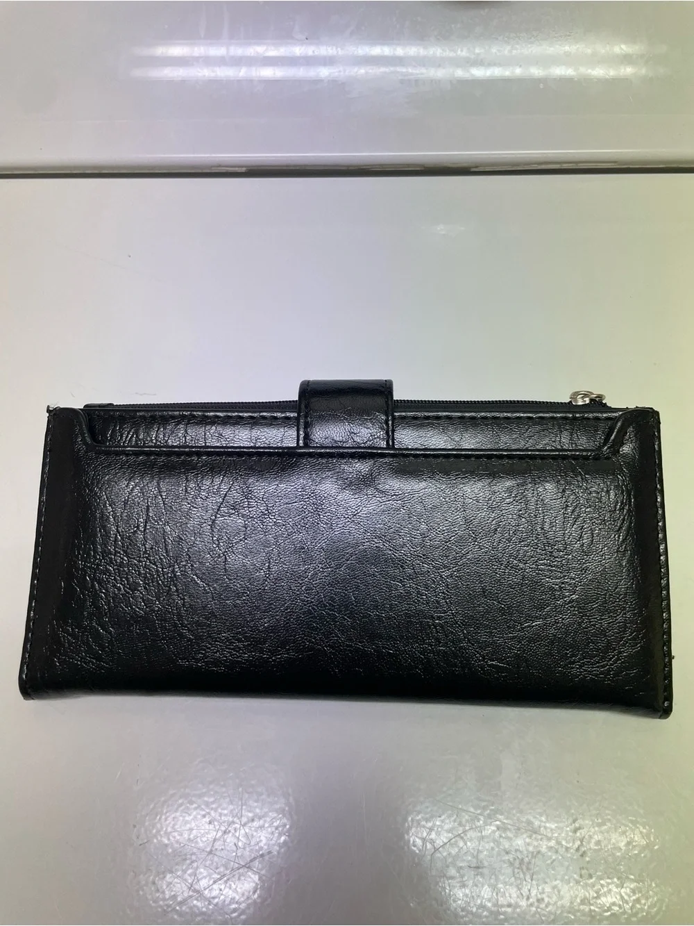 Classic Black Women's Long Wallet with Snap Closure - Picture 2 of 6
